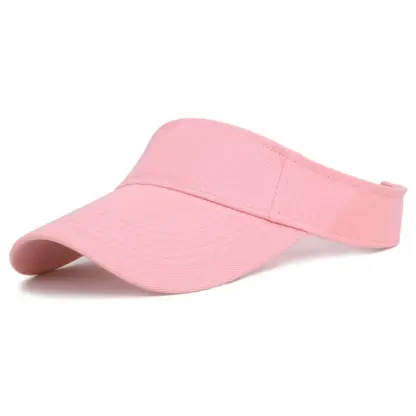 Summer Sun Hats Men Women Cotton Adjustable Visor UV Protection Top Empty Solid Sport Tennis Golf Running Sunscreen Baseball Cap - Image 3